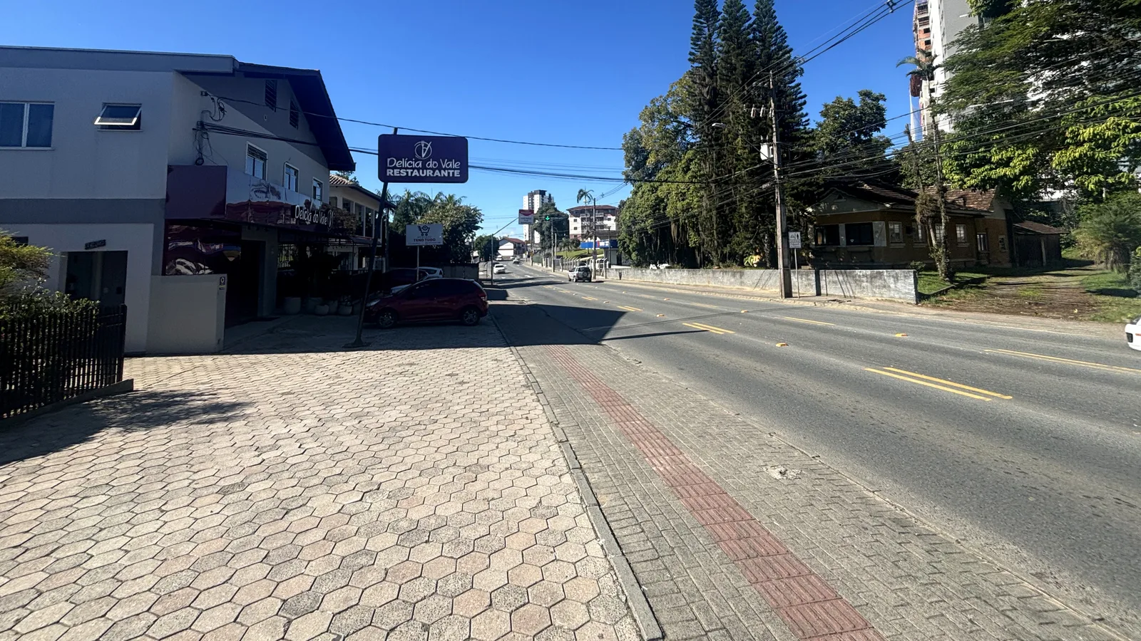 Fachada e entrada do Restaurante Delícia do Vale em Blumenau